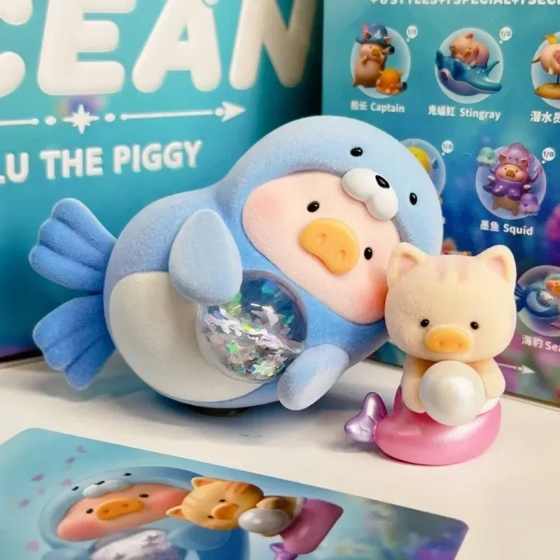 

Hot Action Figure Lulu The Piggy Ocean Lulu Pig Mermaid Kawaii Cartoon Cute Doll Mystery Blind Box Ornament Surprise Gift