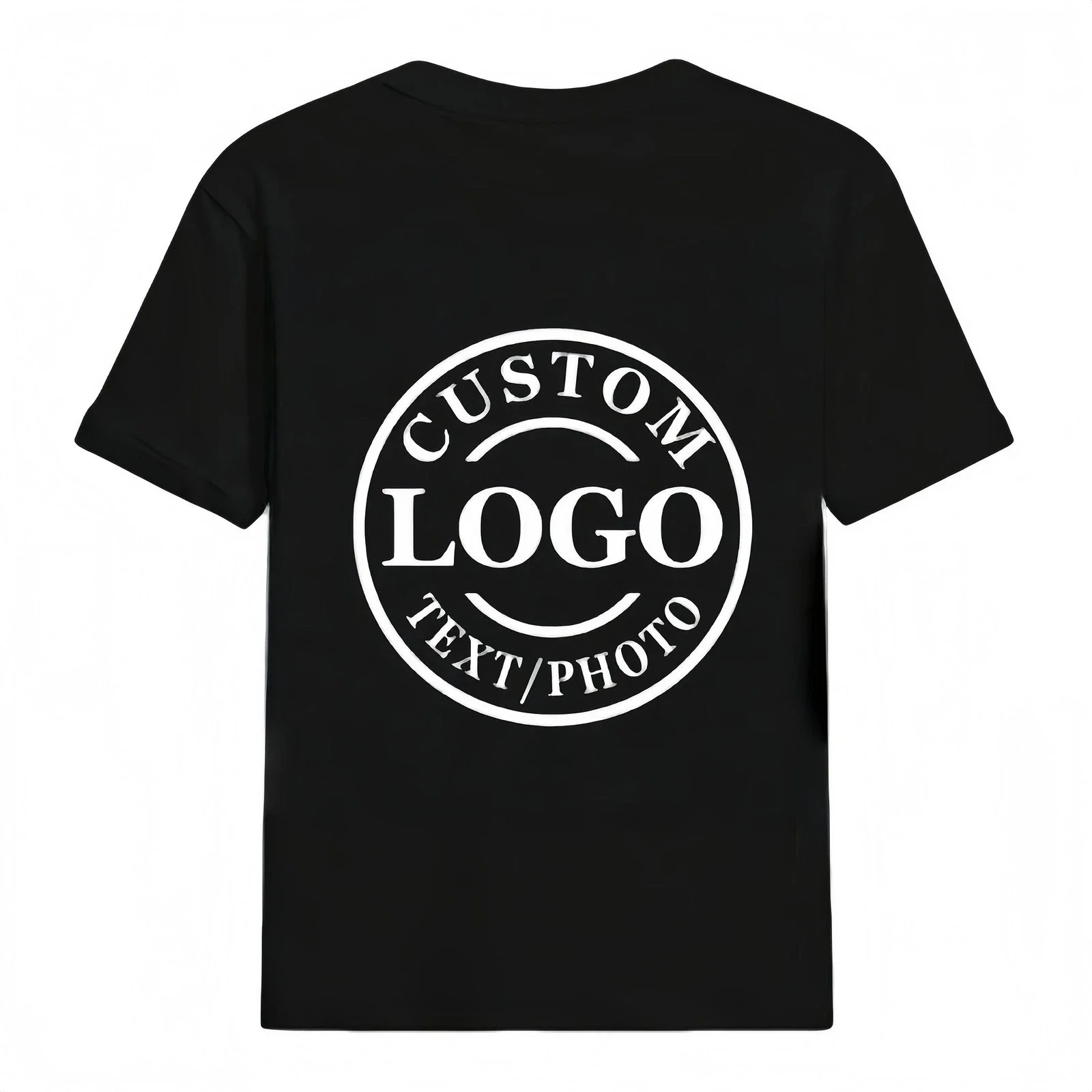 10Pcs Custom Front Back Print T Shirts Personalized Text Photo Cotton Crew Neck Short Sleeve Shirts