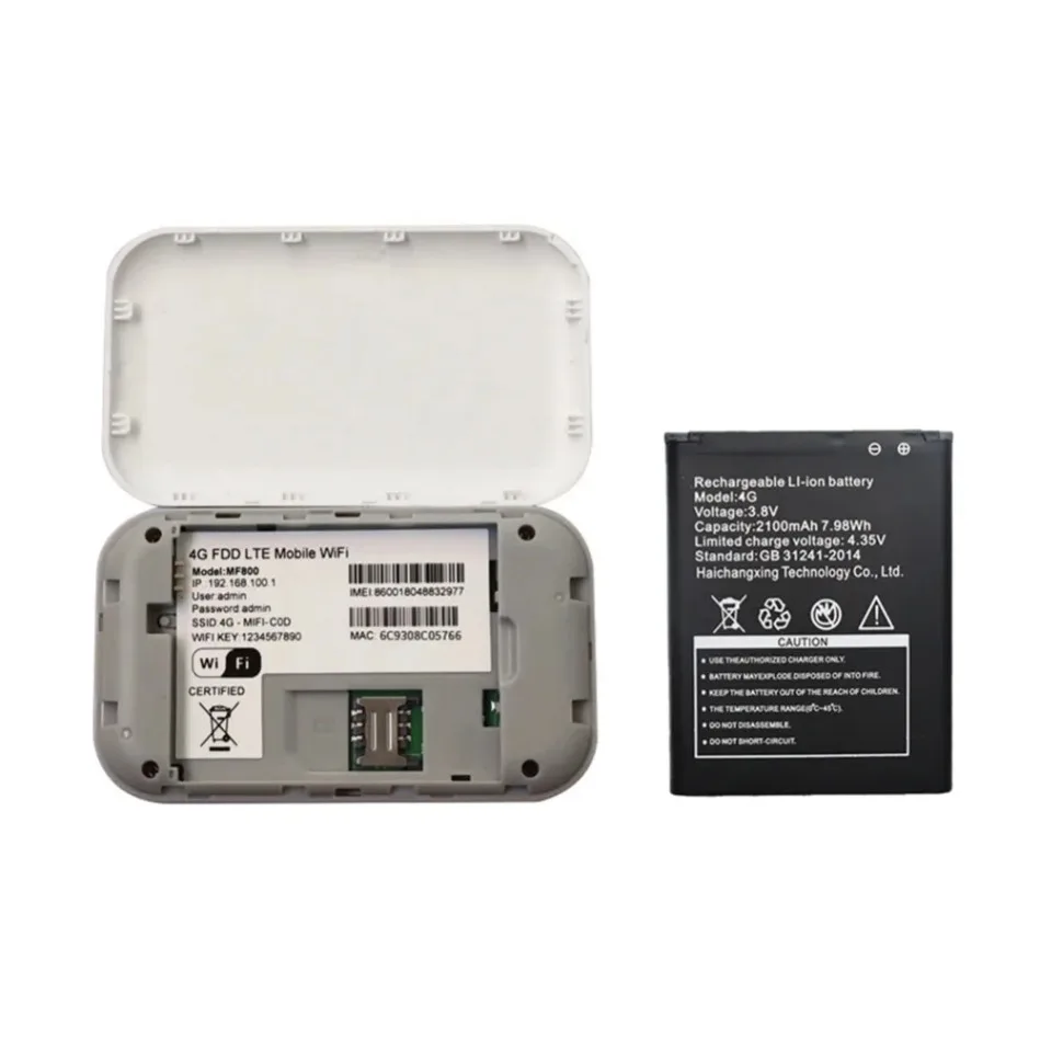 Per viaggi in ufficio domestico all'aperto Router 4G Lte Wifi wireless 2100mAh Hotspot mobile con slot per scheda SIM Hotspot Pocket WIFI 150Mbps