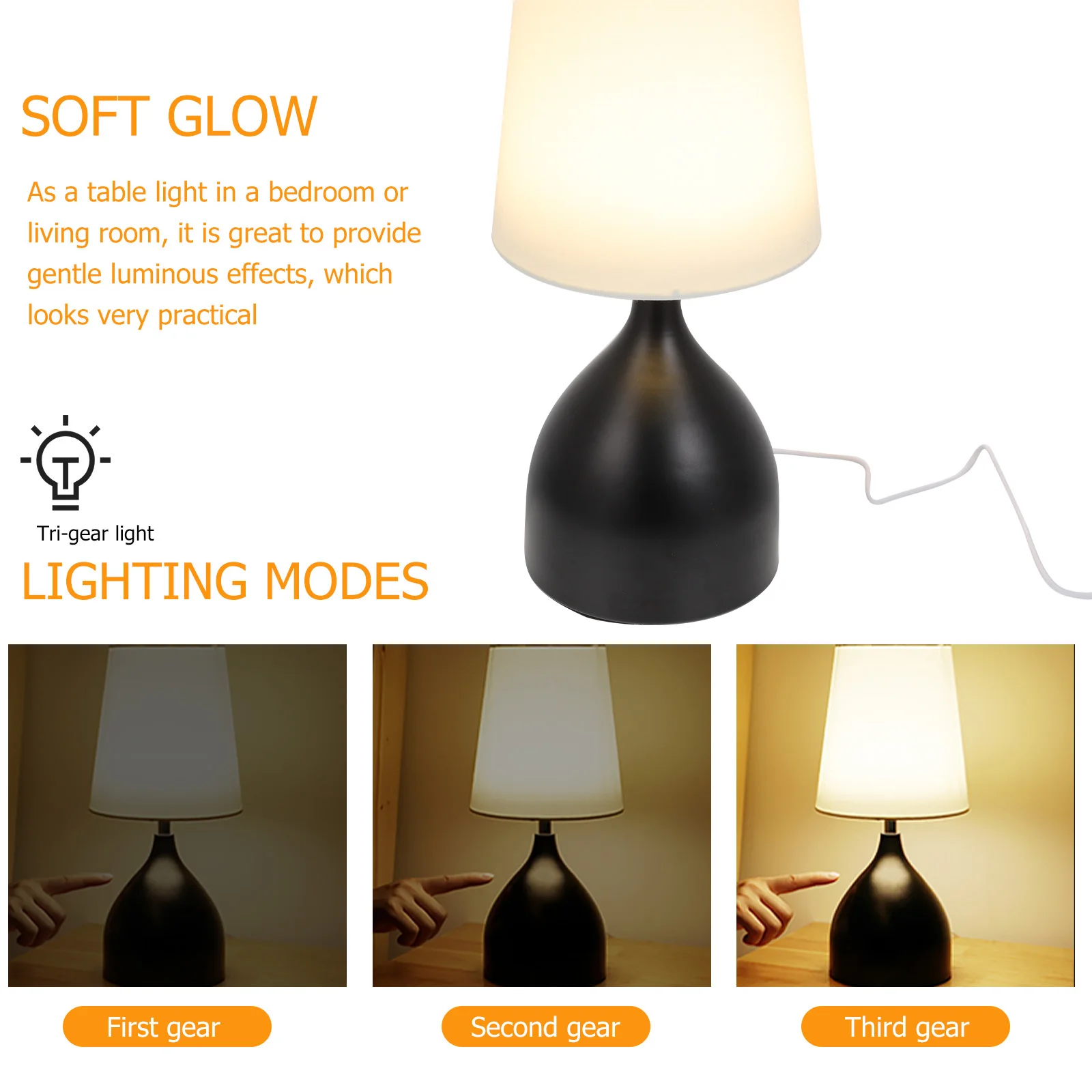 1 قطعة اللمس يعتم ضوء الليل الحديثة USB الجدول مصباح غرفة نوم السرير ديكور دافئ رومانسي ضوء توفير الطاقة تصميم بسيط