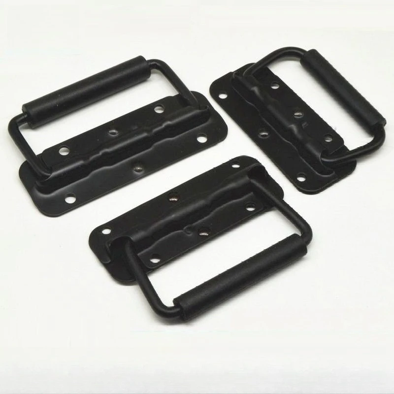 Shell-less Folding Black Spring Pull Handle Tool Handle Hardware Movable Folding Industrial Handle