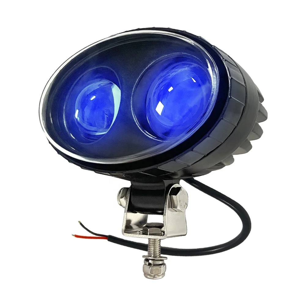 

DC10-80V Blue Point Danger Zone LED Lamp 10W Blue Red Spot Light for Forklift Use