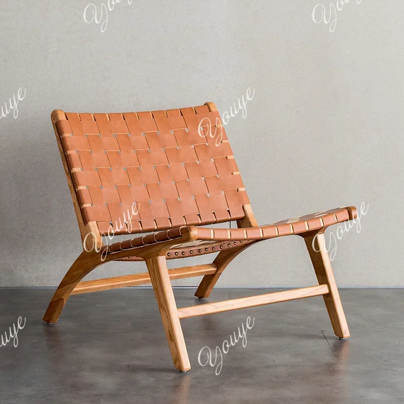 PW 1 Sofa chair single living room negotiation Nordic solid wood leisure chair designer balcony woven saddle chair