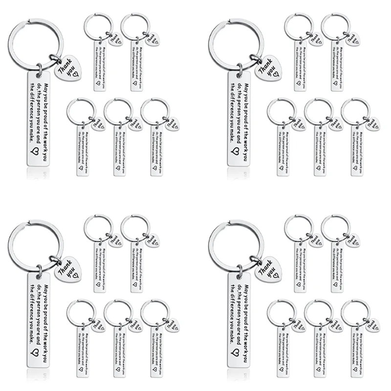 

24 Pcs Thank You Gifts Keychain Appreciation Keychain Make A Difference Inspirational Gifts Coworker Leaving Gifts