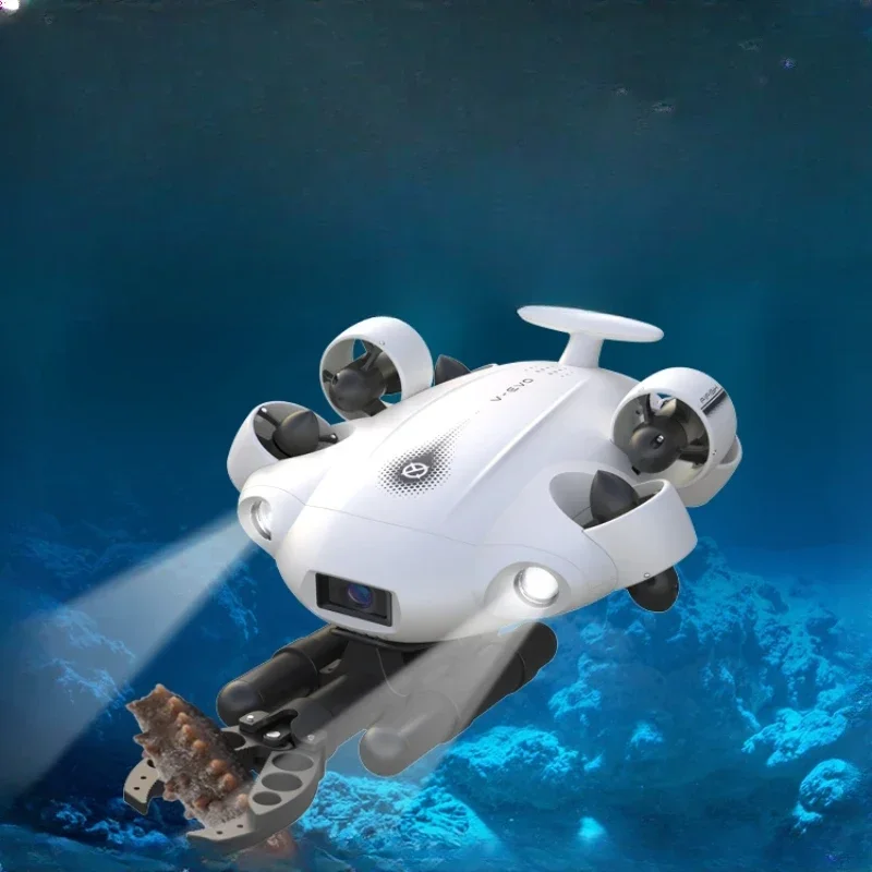 Underwater UAV professional 4K HD camera visual fish-hunting robot intelligent camera remote control mechanical arm submarine.