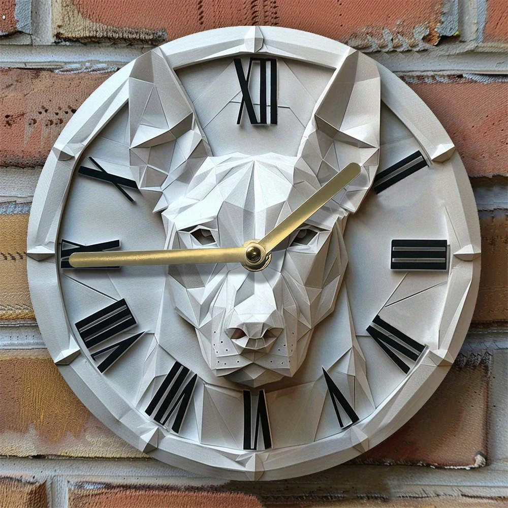 Aluminum Wall Clock With Bull Terrier Design - Diy, Spring Apartment Decor, Perfect For Thanksgiving room decoration