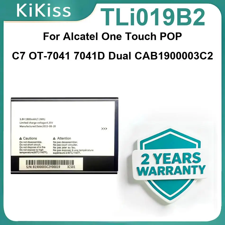 

Аккумуляторы Tli019b2 для Alcatel One Touch POP C7 OT-7041 7041D Dual CAB1900003C2, абсолютно новый аккумулятор для мобильного телефона
