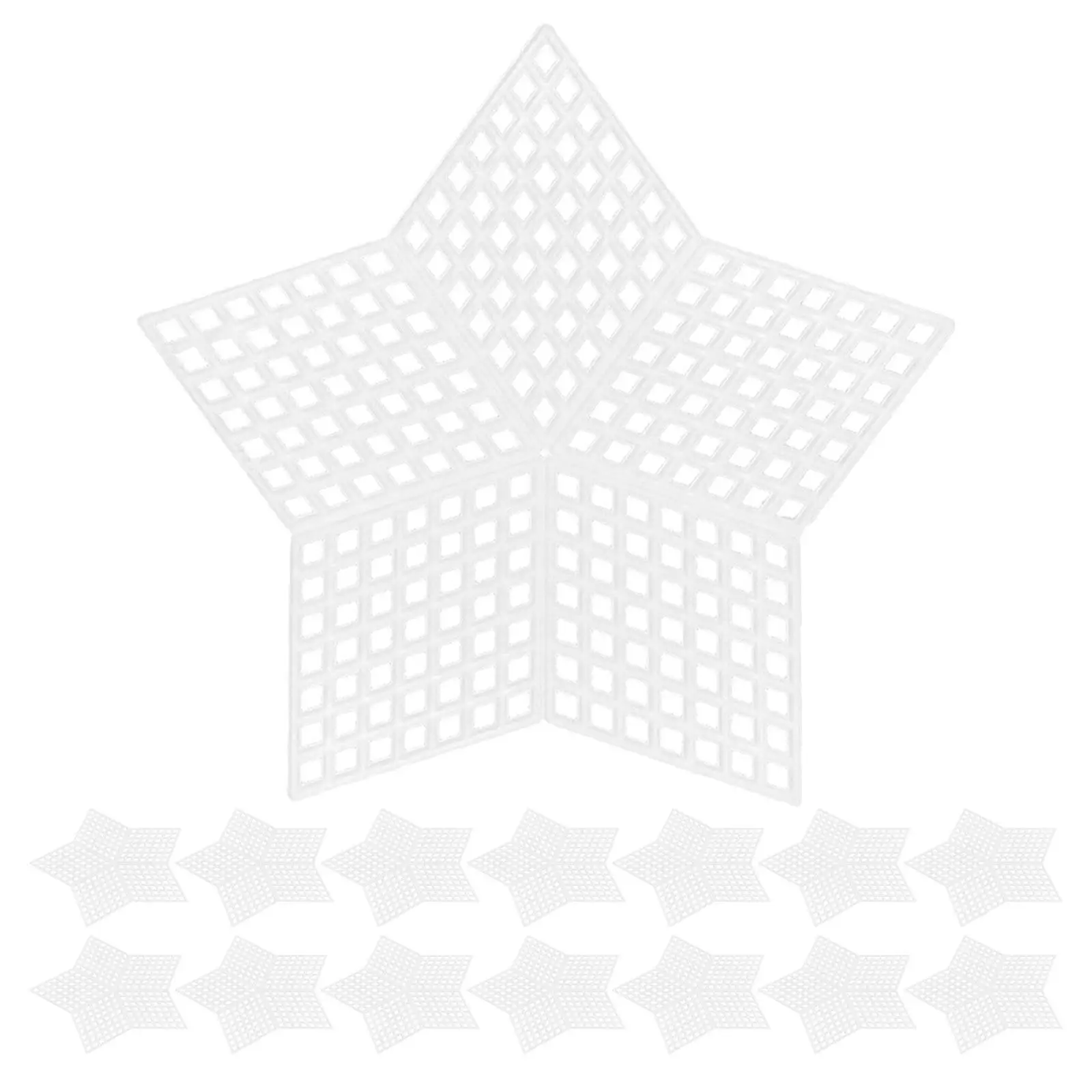 15Pcs Star Plastic Mesh Canvas Sheets Accurate Stitch Grid Stable Surface for Embroidery Crochet Yarn Needlework Cross Stitch