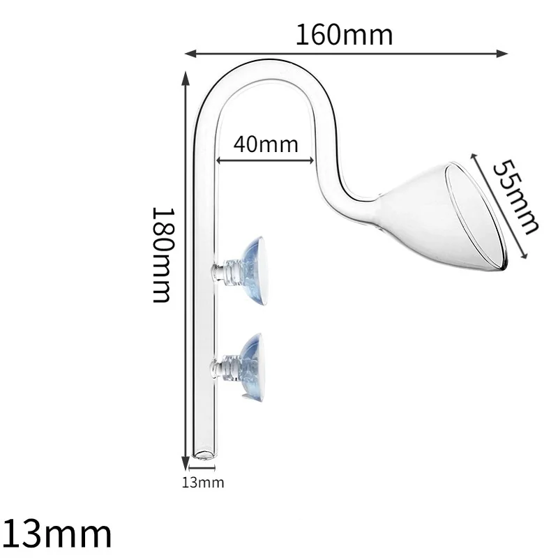 Aquarium Equipment Glass Inlet and Outlet Water Inlet Trumpet Outlet Grass Tank Filter Barrel Pipe Hose Accessories Inlet Outlet