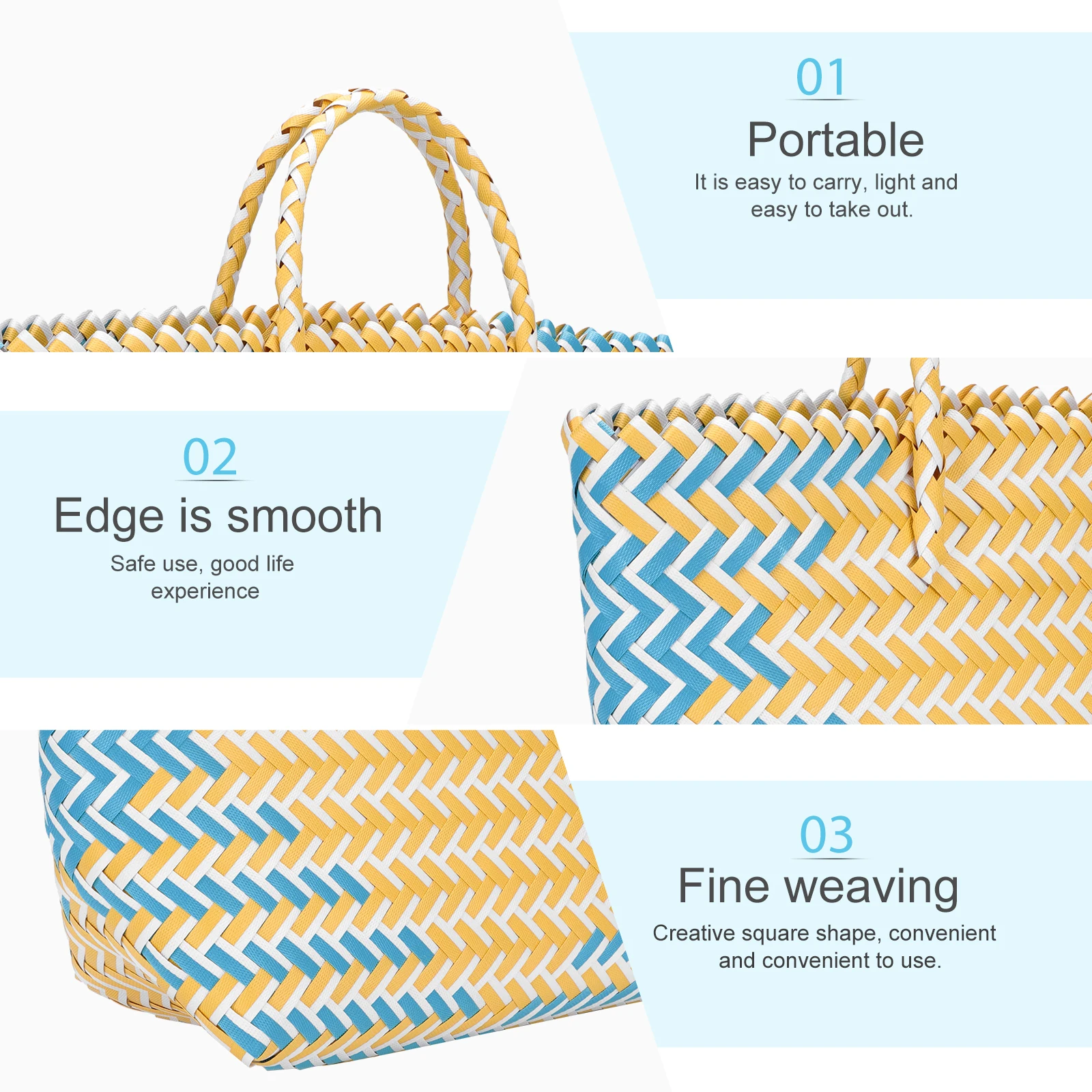 

Handmade Women's Bag Trendy Bags Purse Large Reusable Shopping Plastic Woman Baby