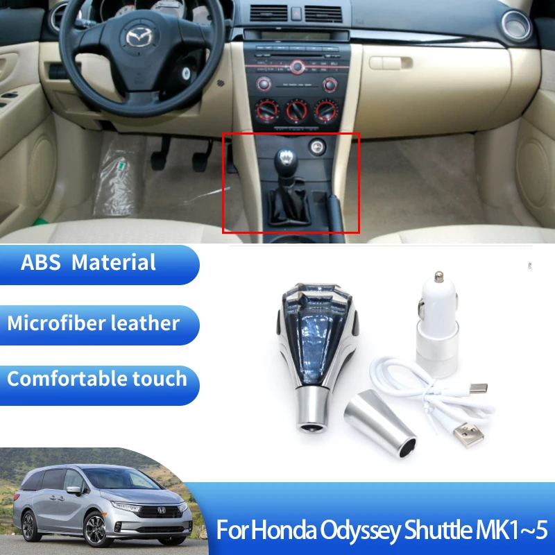 Modified Car Crystal For Honda Odyssey Shuttle Elysion MK1~5 RA RB RC 1 2 3 4 5 6 7 8 9 Crystal Shift Ball Head Shifter Handle