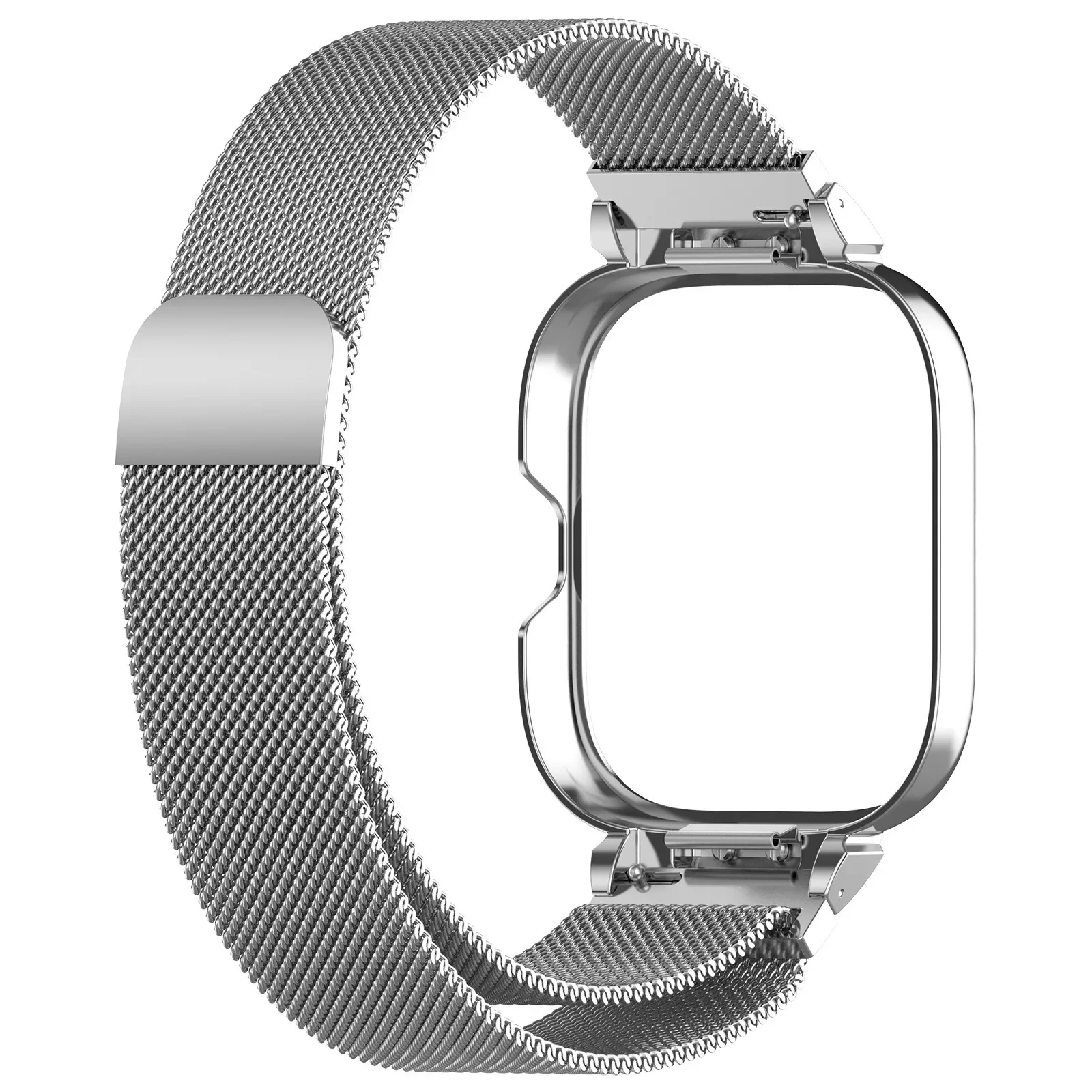 Custodia in metallo + cinturino ad anello milanese per Redmi Watch 4 cinturino magnetico in acciaio inossidabile per guscio protettivo Redmi Watch 4