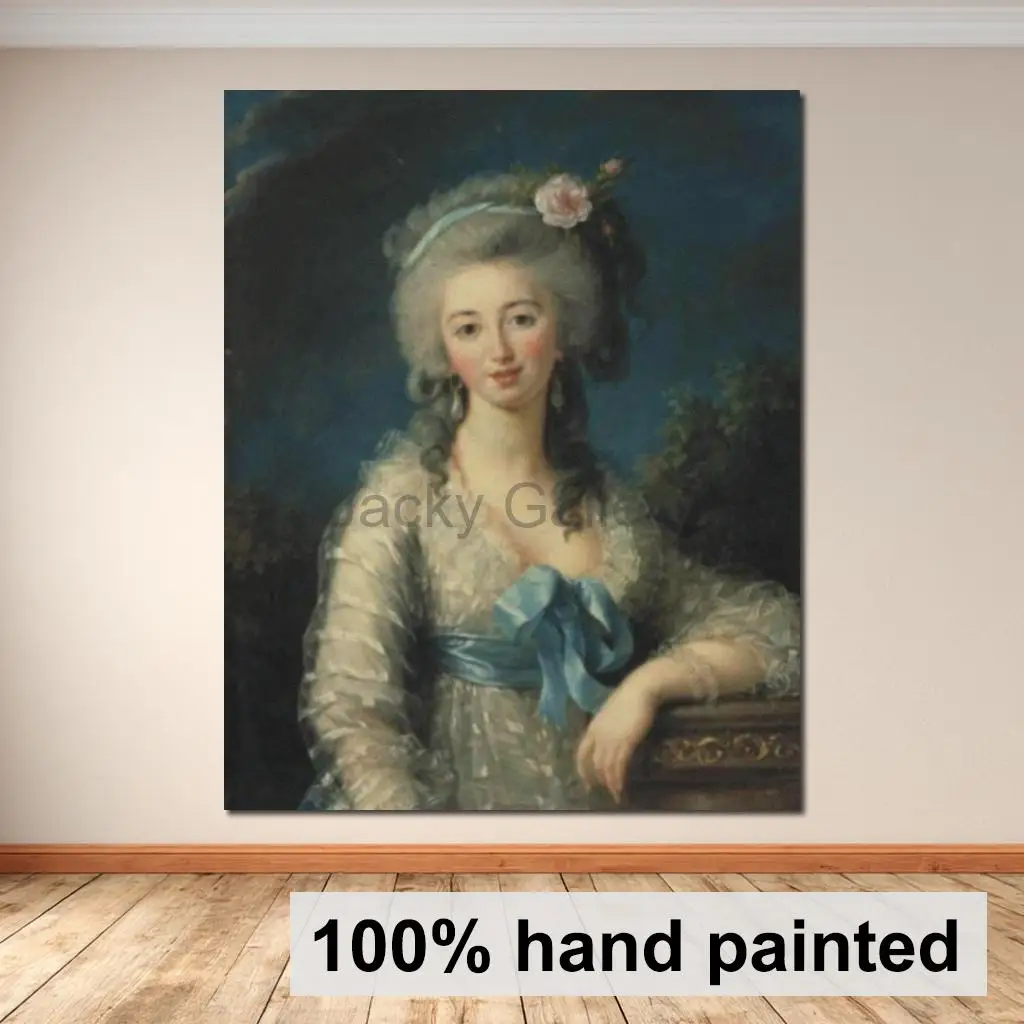Maria Fedorovna Französisches Porträt-Ölgemälde Handgemalt von Elisabeth Vigée Le Brun Luxuriöse Damen-Leinwandkunst für Wohnzimmerdekoration