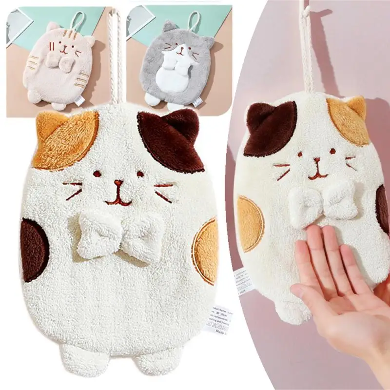 Absorbent Hands Towel Chenille Wipe Hands Ball With Hanging Hook Fast-Drying Soft Towel Hands Wipe Ball Towel Bathroom Supplies