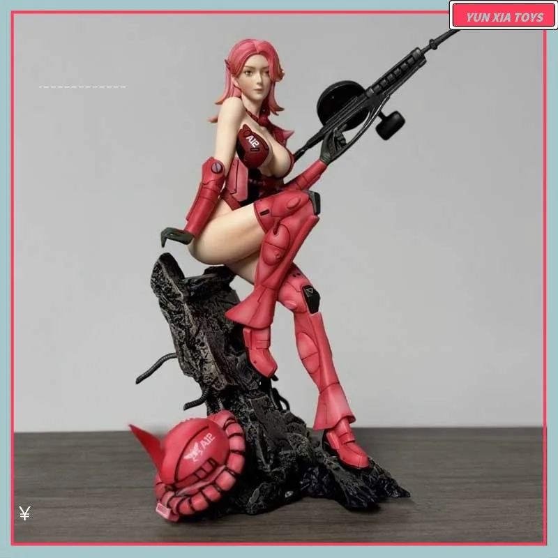 29cm anime periférico bela menina estátua 1/6 zaku ornamento máquina chassi modelo boneca figura brinquedo presentes