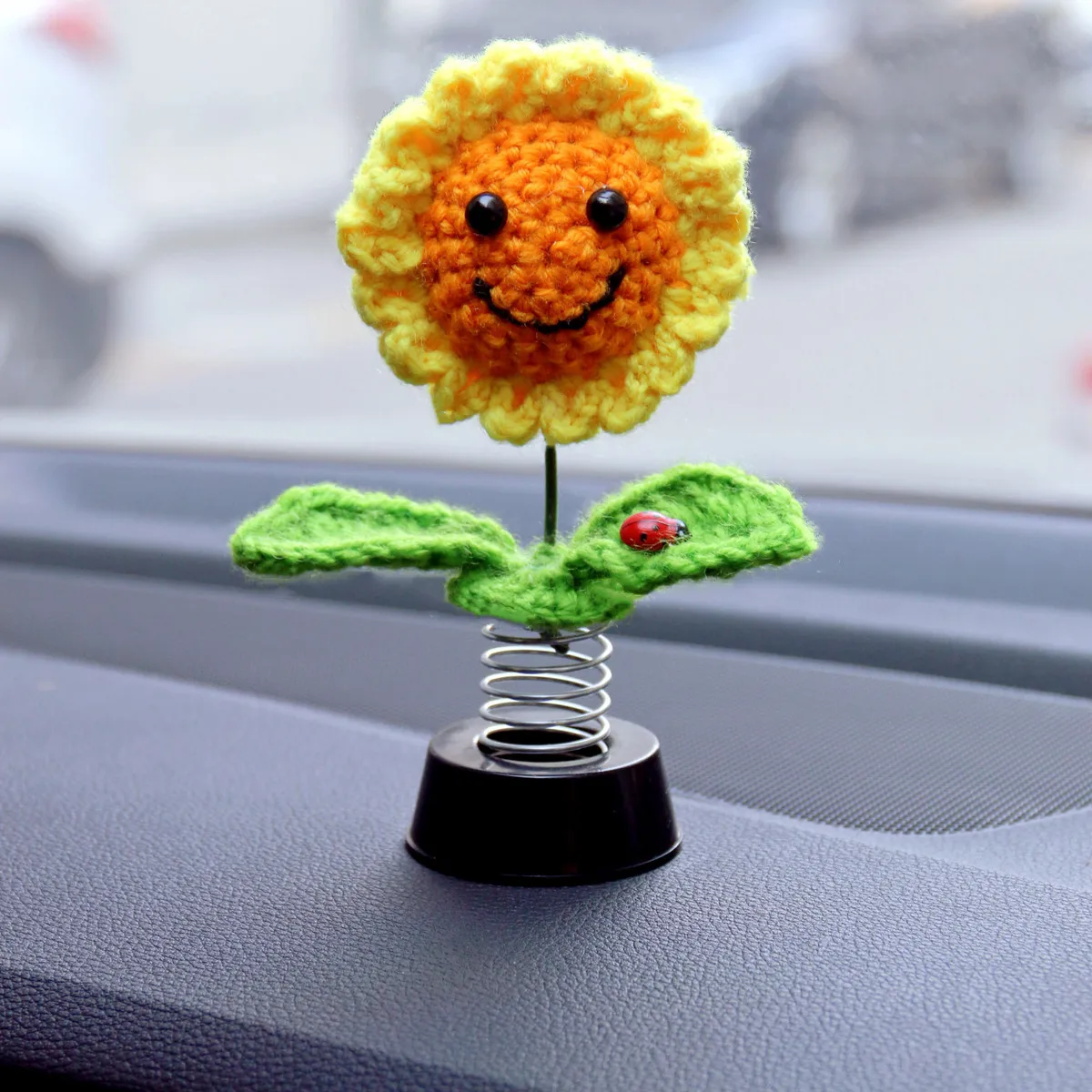 Decoración de salpicadero automotriz con forma de girasol con cabeza oscilante, mini accesorios de coche, flor de Margarita de girasol, vacaciones, pequeños regalos