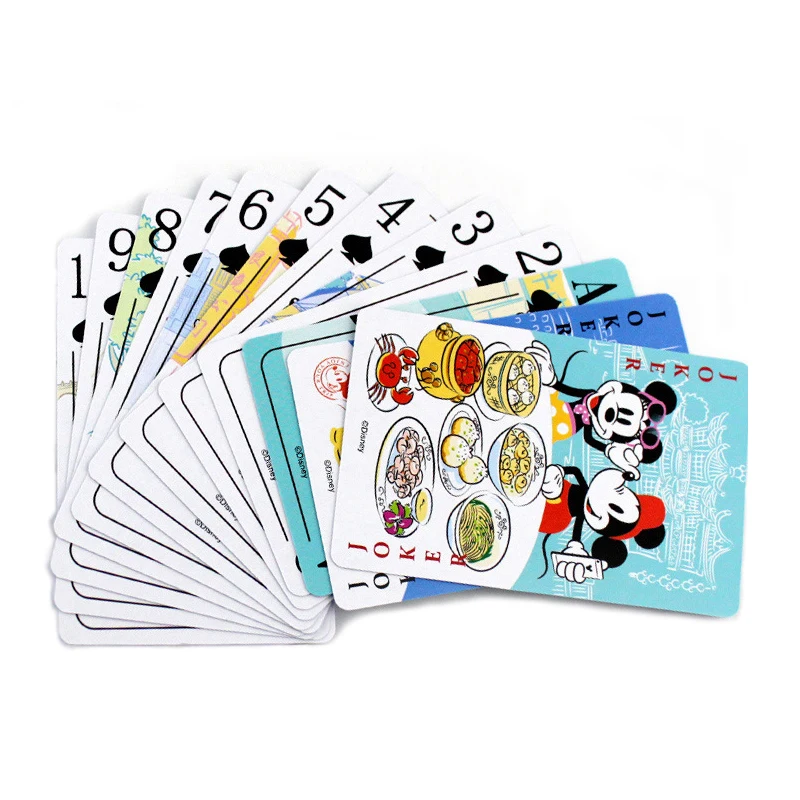 Disney Papier Spielkarten Mickey Minnie Maus Wunder R￤cher gefroren Anime Cartoon Poker Karten Kinder Erwachsenen Desktop-Spiel