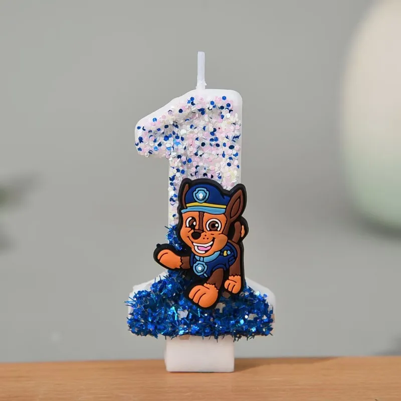 0-9 Cartoon Paw Patrol Themen-Kerzen Nummerierte Geburtstagstortenkerzen Jubiläumsfeier Babyparty Kerzen Szenendekoration Zubehör – Detail 4
