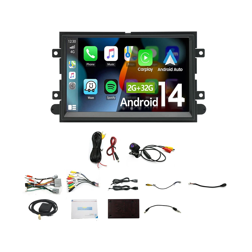 7Inch Android 14 Car Radio For Ford F150 Multimedia Audio Wireless Carplay Android Auto GPS Radio Car Navigation