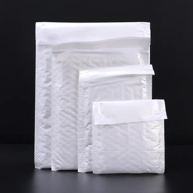 10-50Pcs Bubble Envelopes White Foam Shipping Bags Poly Bubble Mailers Pad Self Seal Packing Bags for Magazine 11cm 15cm 23cm