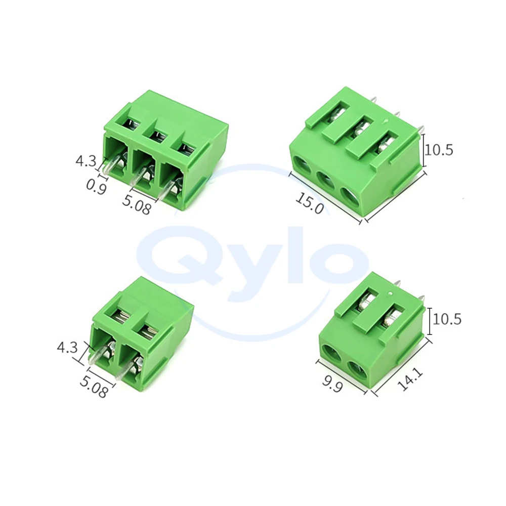 (5 pcs) 128 - 5.0 5.08 Screw-type PCB Terminal Block KF EX DG MG 128 - 5.0MM 5.08MM 2P 3P 4P 5P Modular