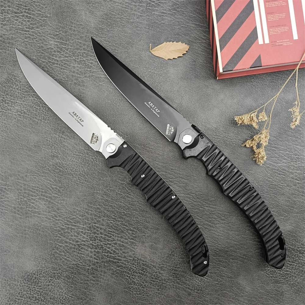 Russian Style HOKC Tactical Jackknife Folding Pocket Knife D2 Blade G10 Handle Outdoor Camping Hunting Knives Sharp EDC Tool