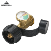 CAMPINGMOON PZ-107 North American 5-40BL Gas Tank With Pressure Gauge Connector QCC1 Adapter POL Connector
