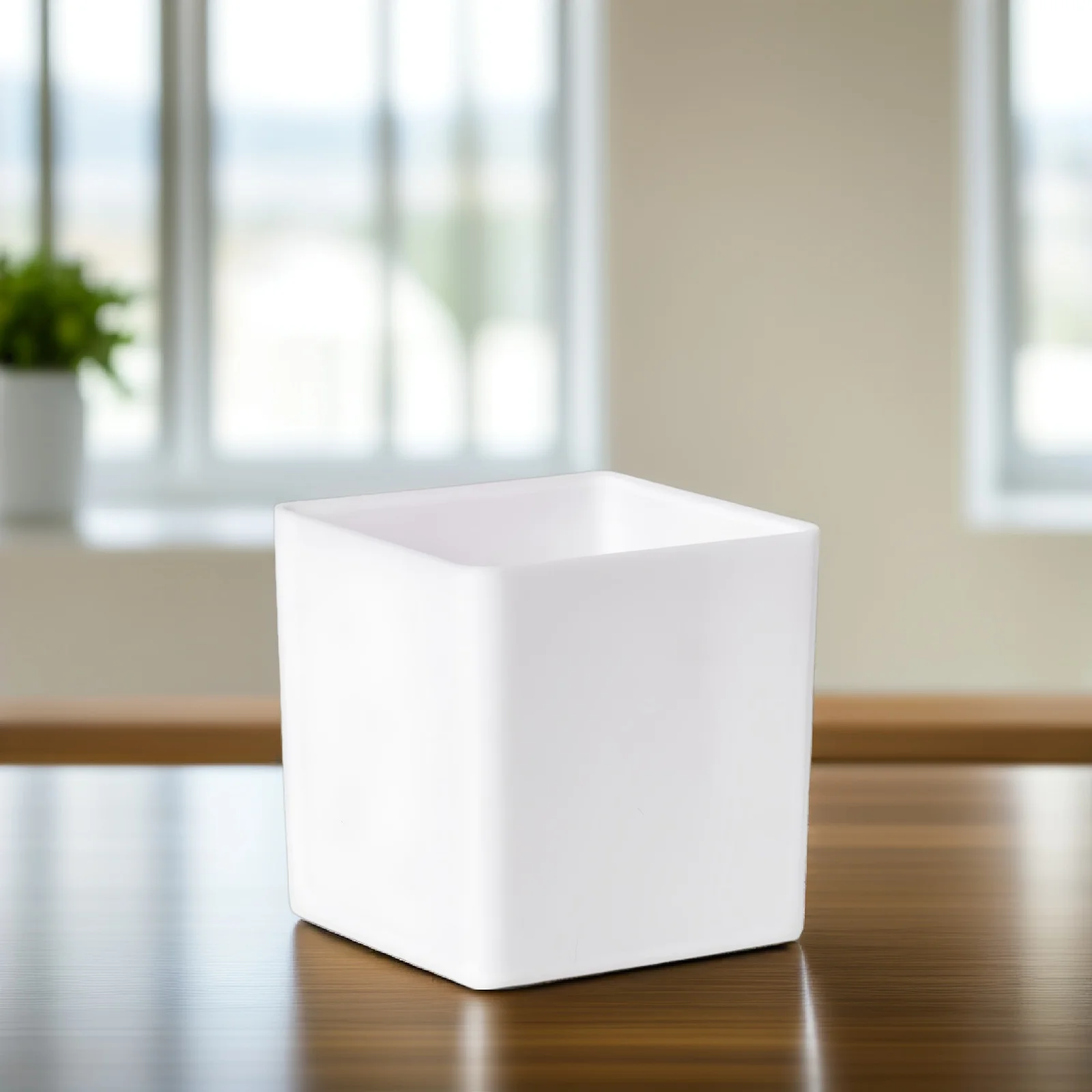 

2Pcs White Plastic Succulent Nursery Planters Indoor Square Storage Plant Containers Succulent Pot Tray Mint Plants for Outdoors