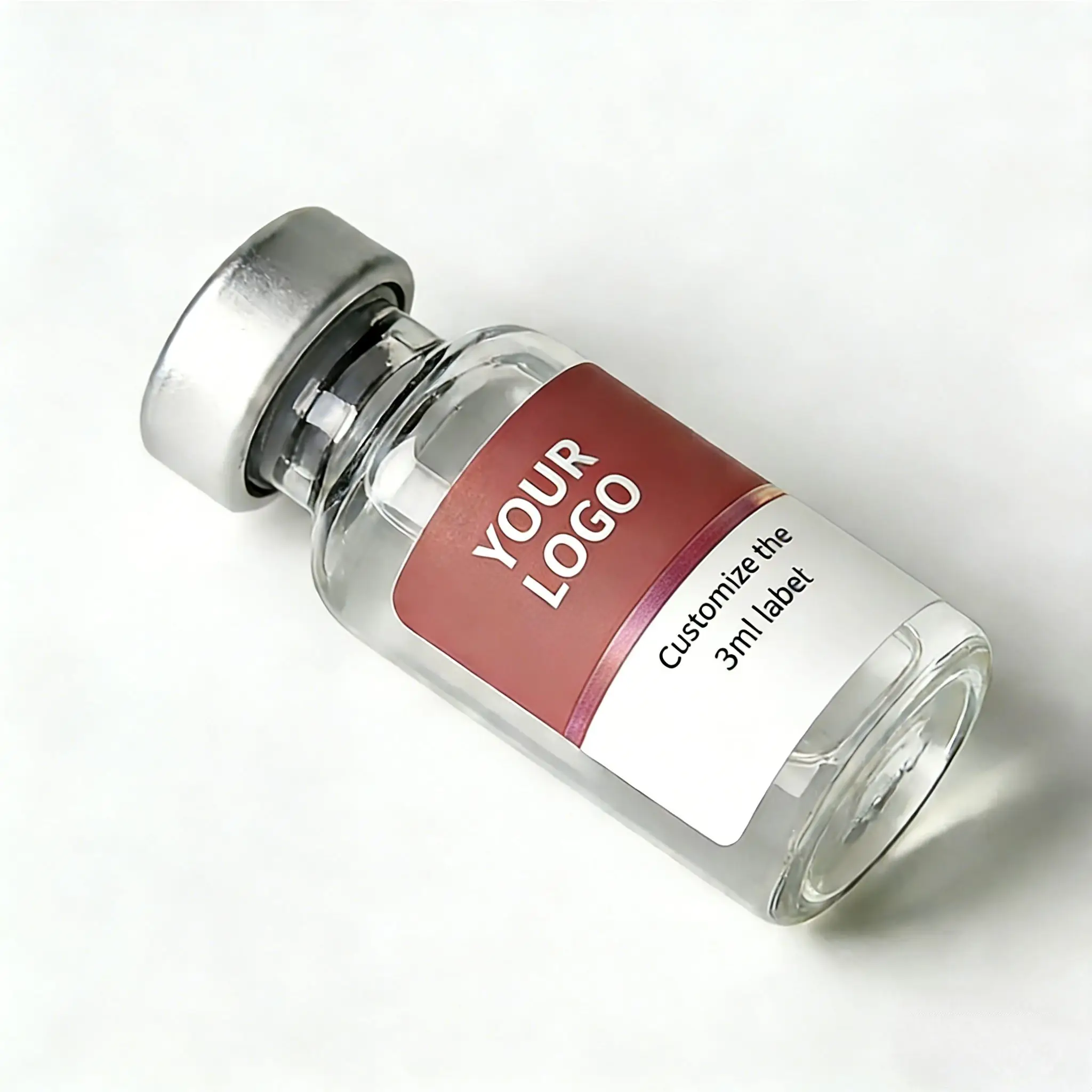 Durable Vinyl Adhesive Labels Custom for 3ml 5ml 10ml Peptide Powder Beauty Packaging