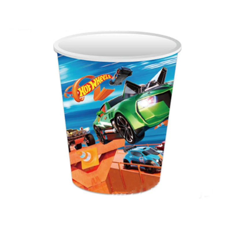 Hot Wheels Car Birthday Party Decoration Tableware Tablecloth Cup 3D Balloon For Kids Baby Shower Serves 10 People Supplies