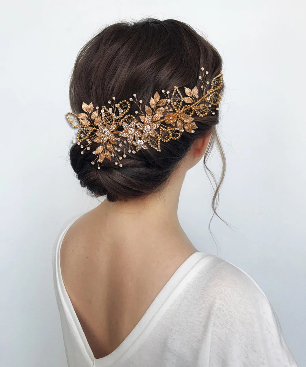 Braut Stirnbänder Mit Shinning Strass Kristall Gast Hochzeit Kopfschmuck Haarschmuck Braut Kopfstück Gold/Silber Farbe