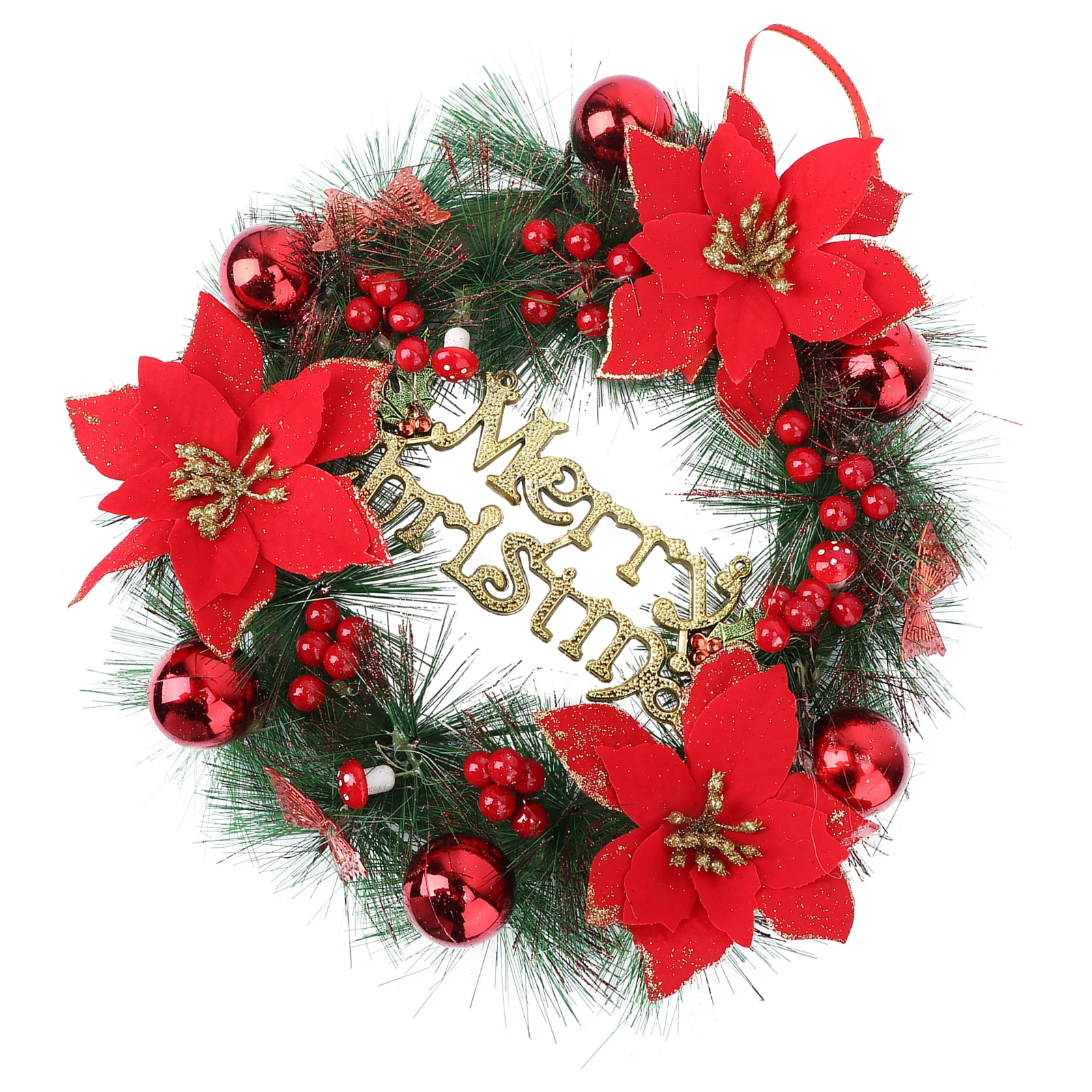

Christmas Wreath Premium Lifelike Hanging Door Garland Xmas Decoration Holiday Wall Pendant Accessory Christmas Garland