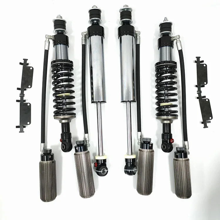 

hpr lc100 2-3-4 inches coilover 4x4 leveling kit compression and springback are adjustable shock absorber carbon black color