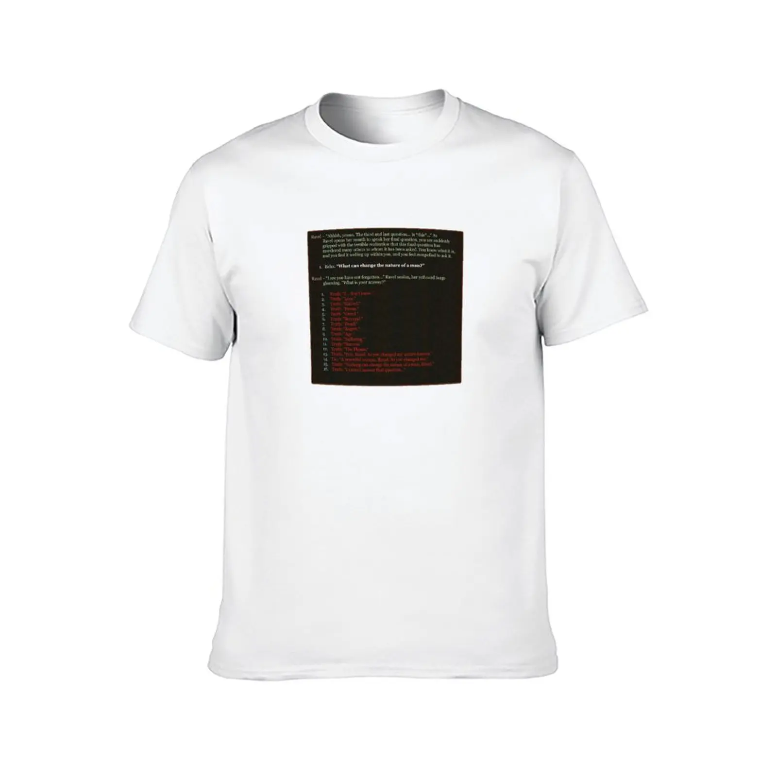 Planescape Torment - What can change the nature of a man? T-Shirt man t shirt summer cotton tshirt 100% T-Shirt