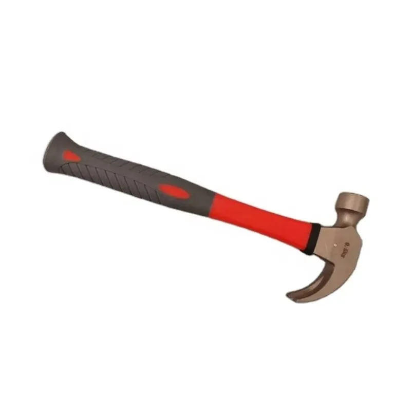 Non Sparking Tools Aluminum Bronze 0.5kg Claw Hammer With Fiberglass Handle  Suitable for Various Fields