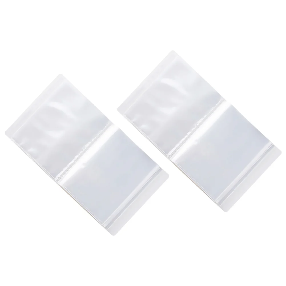 2 album fotografici in plastica A6, fogli di ricarica trasparenti per carte d'identità, carte di credito, tasche impermeabili, pagine cieche