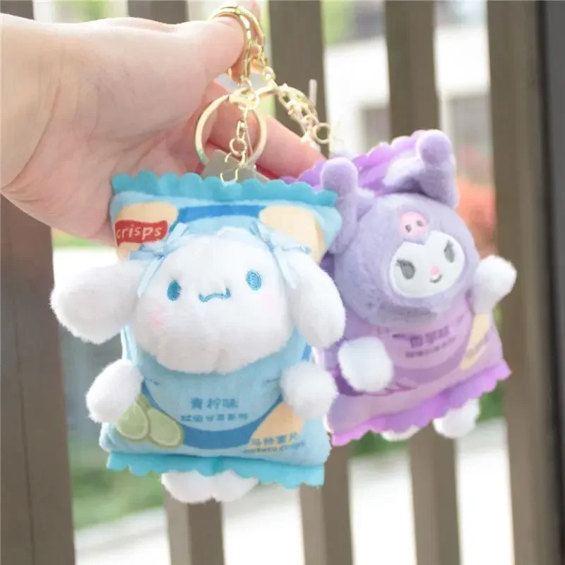 

Sanrioed Kawaii Hello Kitty Kuromi Plush Doll Toys Pendant Cute Plush Keychain Bag Pendant Christmas Gifts