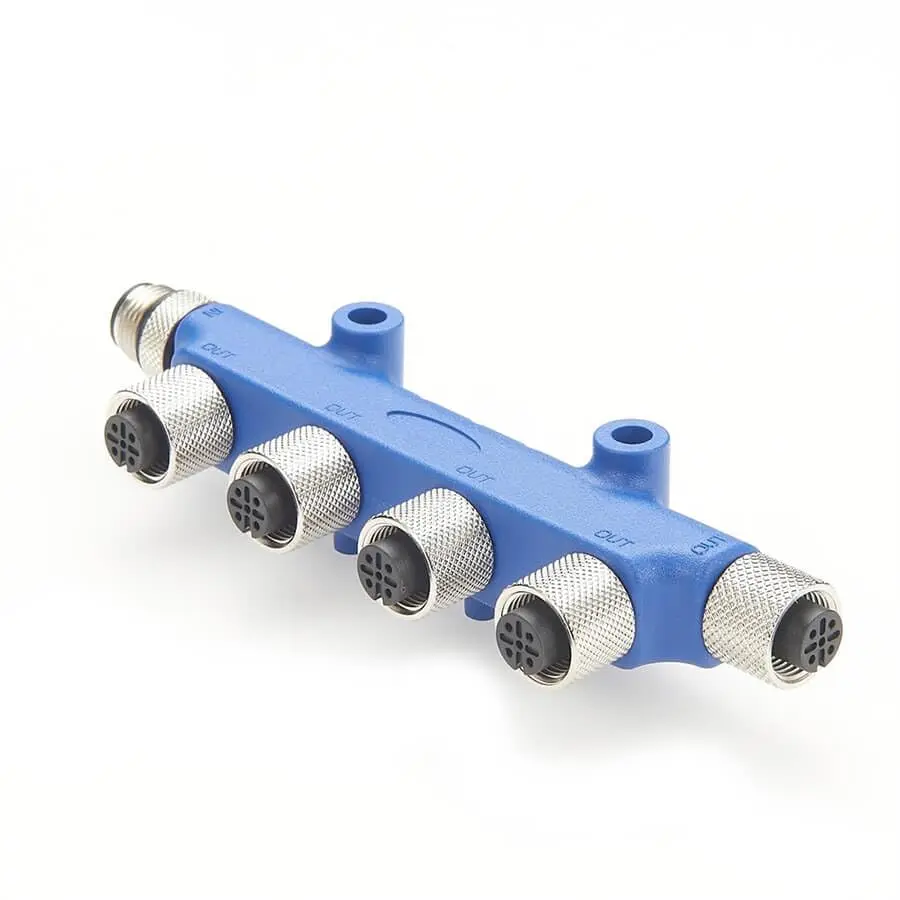 NMEA 2000 Compatible Micro 4 Way T Piece M12 5 Pin 5 Female to 5 Pin Male 
