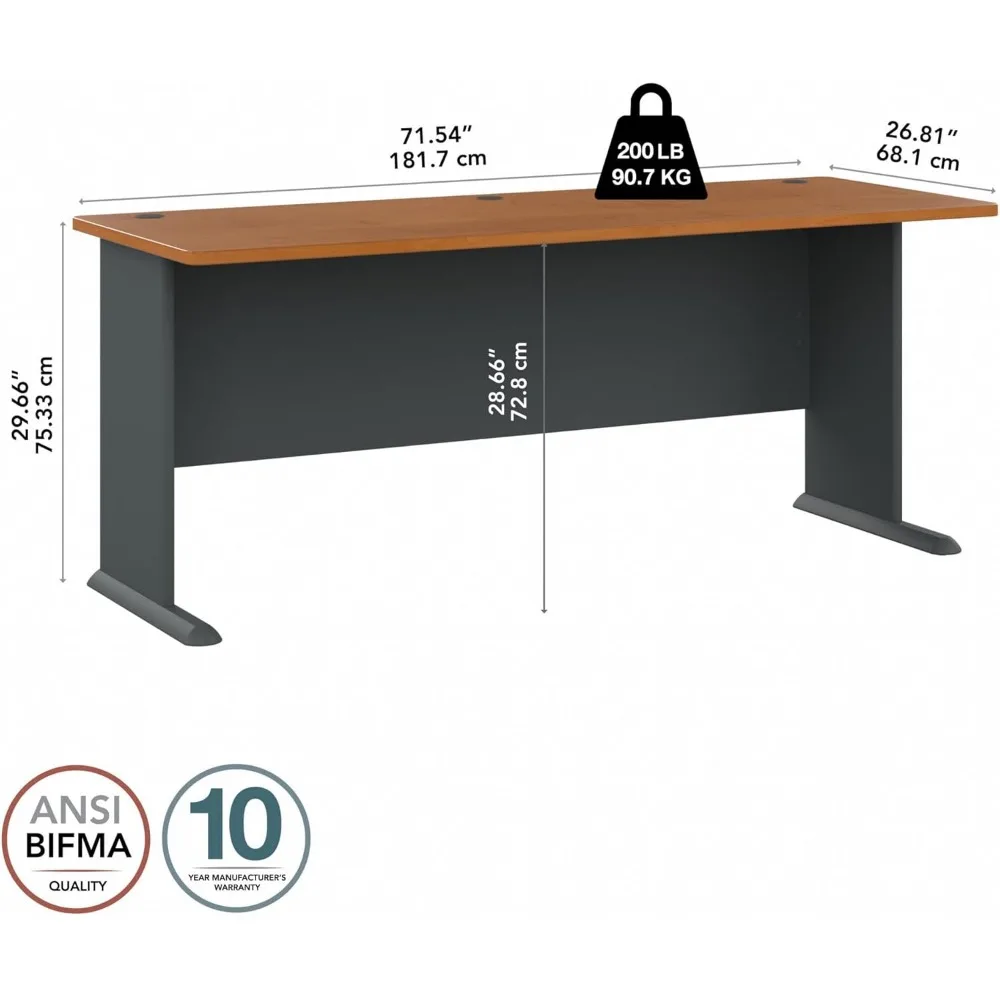 Serie Een 72W Bureau In Natuurlijke Kersen En Leisteen