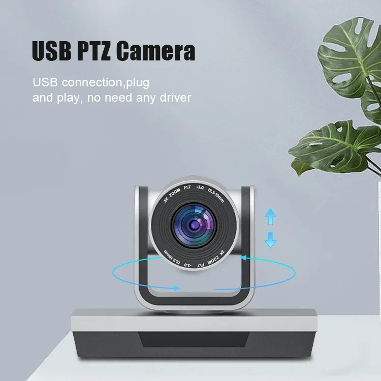 Caméra de Vidéoconférence Full HD 2023 P PTZ Résistante à 360 °, Zoom Optique 3x, pour Diffusion en Direct, Meilleure Connaissance, 1080