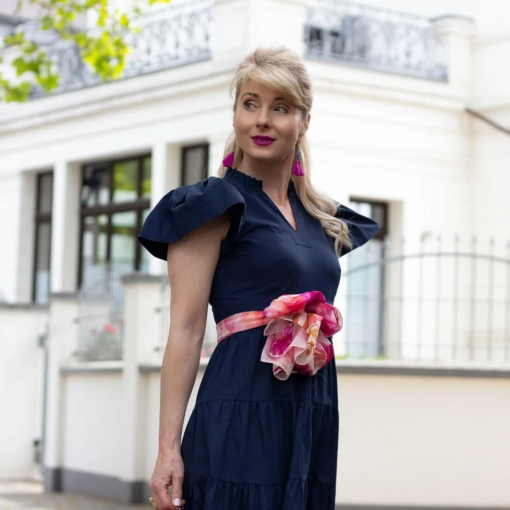 100% 실크 이탈리아산 여성용 패션 롱 스카프 - 우아한 스타일 액세서리