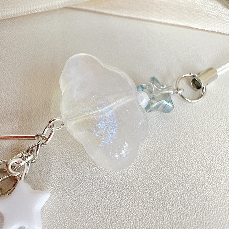 Transparente, schlichte Wolken-Handyanhänger aus Acryl, süße Handy-Anti-Verlust-Kette, Rucksack-Deko-Accessoires, Geschenke – Detail 5