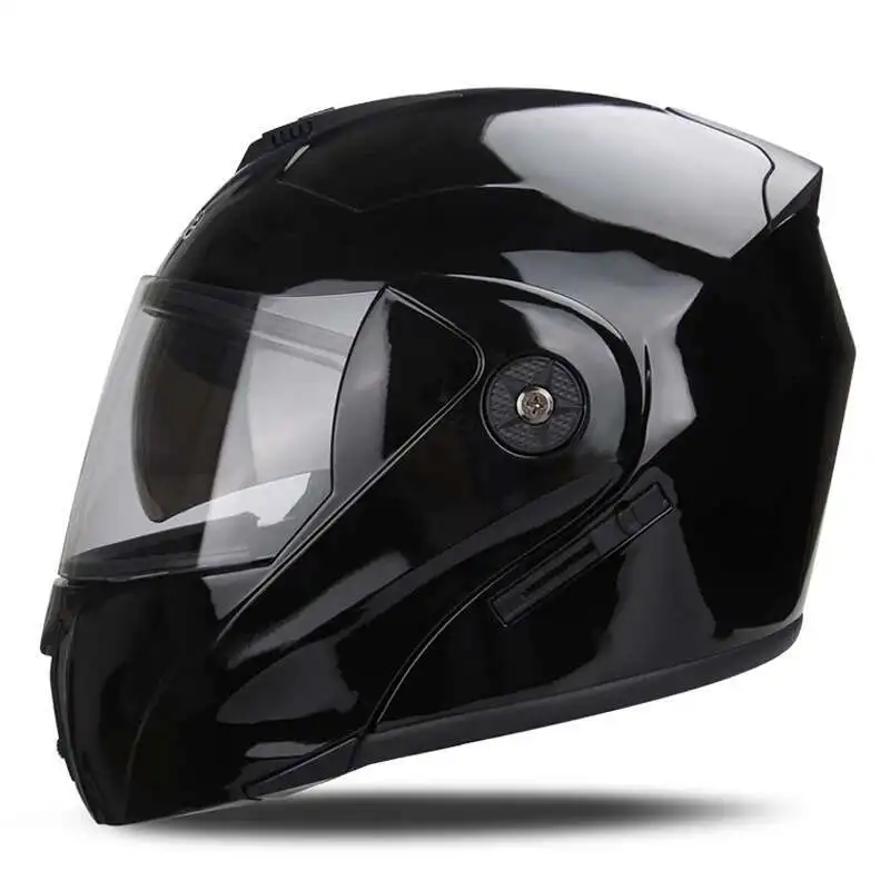 Motorbike Helmet DOT Flip Up  Double Lens Unisex Helmet With Visor  Cross Section Helmet  Modular Flip Helm Motorcycle Helmets
