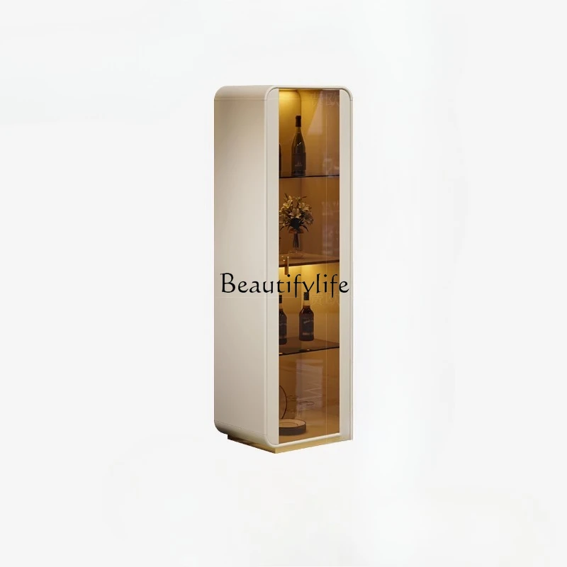 

Light luxury glass against the wall Customized guest dining room cabinet Post-modern fashionable high-end Italian bookshelf
