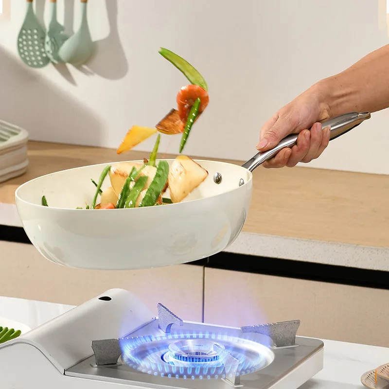 28cm Cobblestone Non Stick Pan Pan Pan Frying Pan Deep Frying Pan Induction Cooker Gas Stove Universal Cooking Food