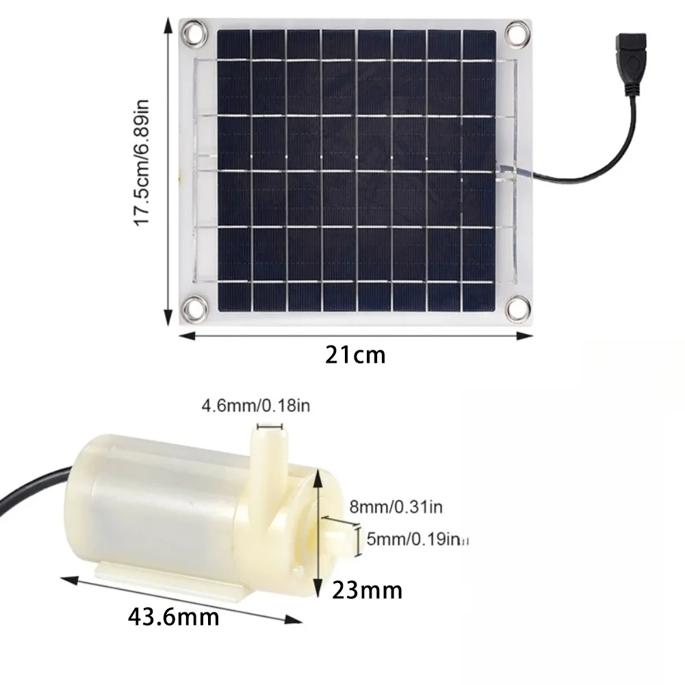 Black White Double-Sided Solar Fountain Double Sided Solar Pump Efficient Sunlight Conversion Oxygen Levels Enhancement