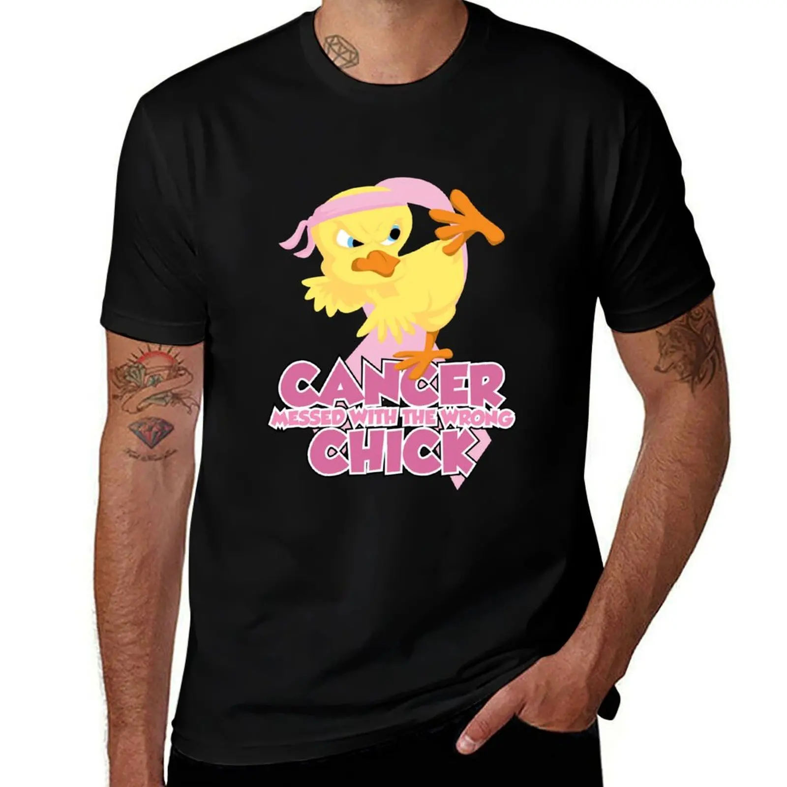 

Breast Cancer Messed With The Wrong Chick T-Shirt Clothing plus size tops customizeds slim fit t shirts for men