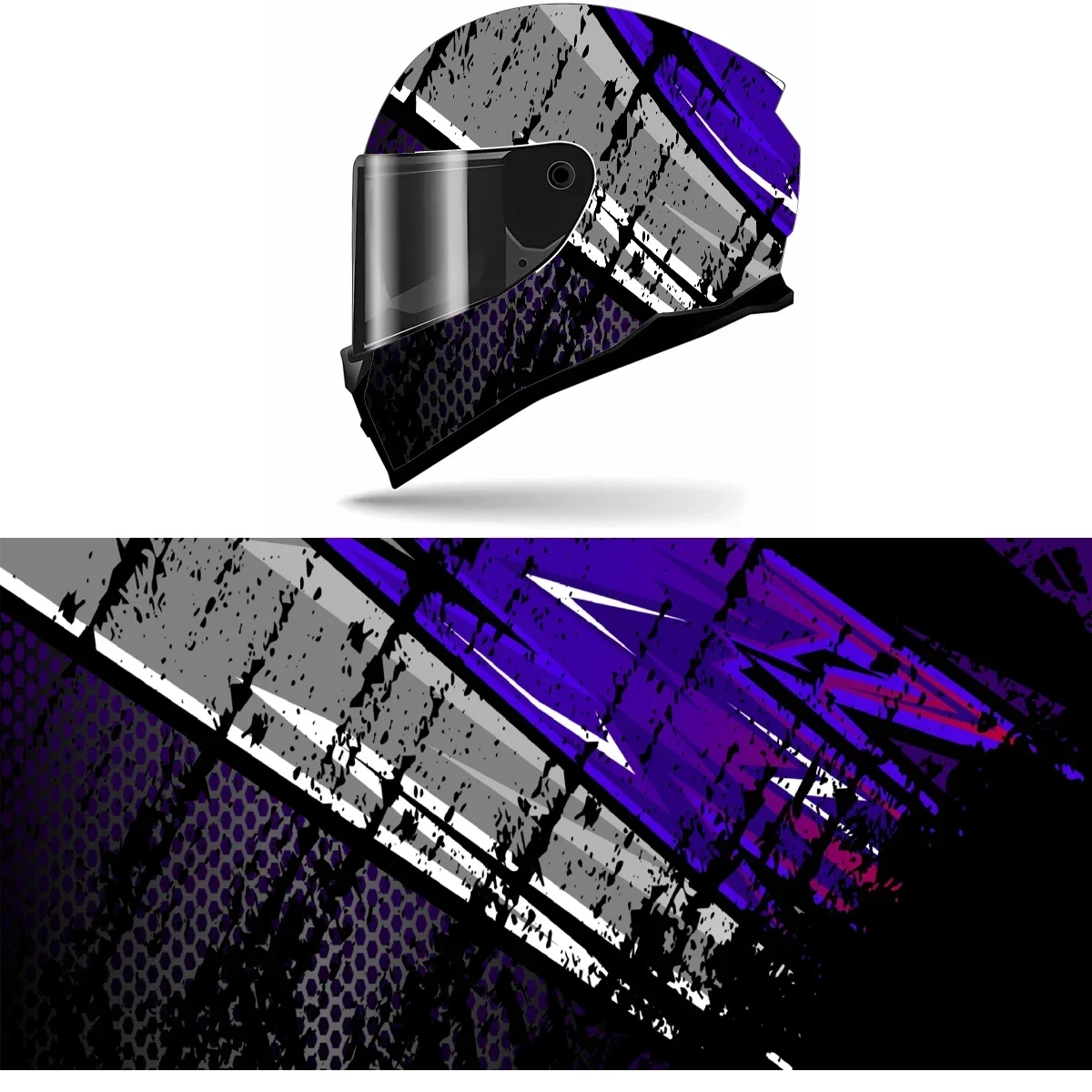 

Purple Splash Full Helmet Wrap Sticker Motorcycle Helmet Racing Graphic Decal Vinyl Wrap Helmet Decor Sticker