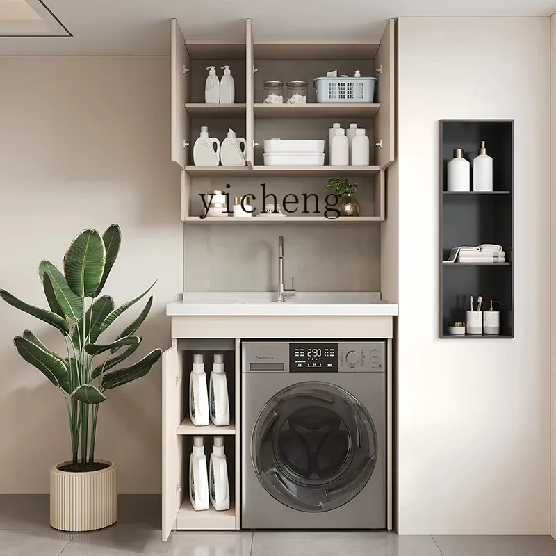 ys-3  washing machine cabinet combination balcony washbasin integrated cabinet machine upper basin wash basin basin