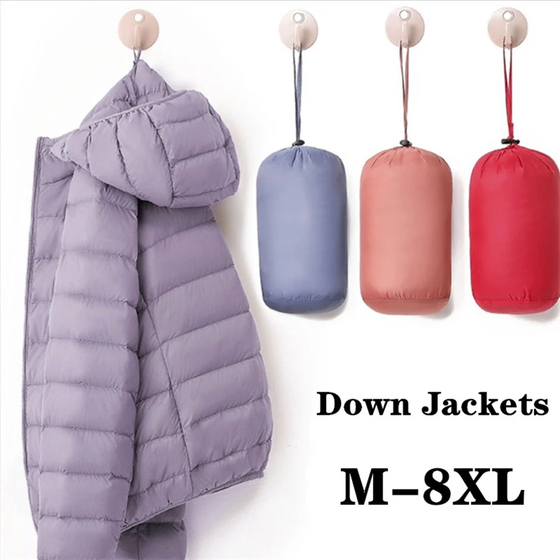 

2024 Women Autumn Winter Jacket Ultralight Thin Packable Down Jacket Female Zipper Warm Coat Portable Outwear Casacos